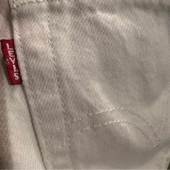 LEVI’s Jeans Women Size 27 Premium Wedgie Straight Big E Button Fly Fray Hem - Picture 10 of 11